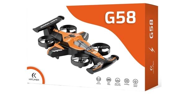 Katjmer G58 Araba/Uçak Flying Club Dayanıklı Köpük Gövdeli 2.4ghz Uzaktan kumandalı 360Derece Dönebilen Oyuncak(3batarya)