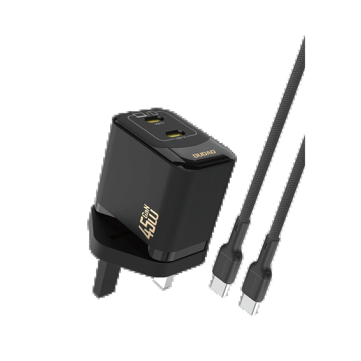 DUDAO A28PCUK-B 45W Çift USB-C Hızlı Şarj Adaptörü